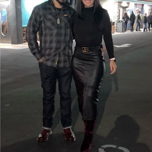 Faux leather skirt size small